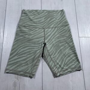 Lululemon Align Short 8" Size 4 Le Tigre Camo Green Fern Multi Zebra Print